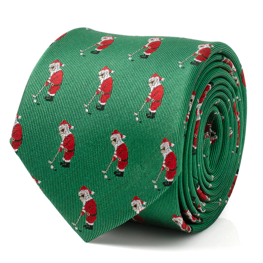 Cufflinks Inc - Santa Golf Par-Tee Men's Green Tie Image 1