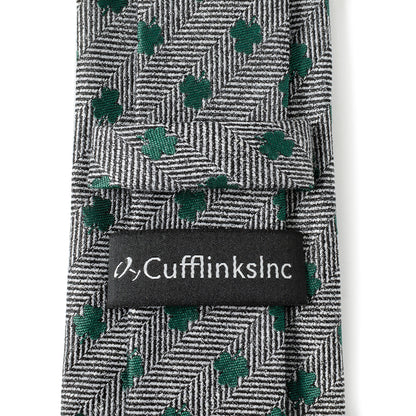 Herringbone Shamrock Men's Tie Image 4