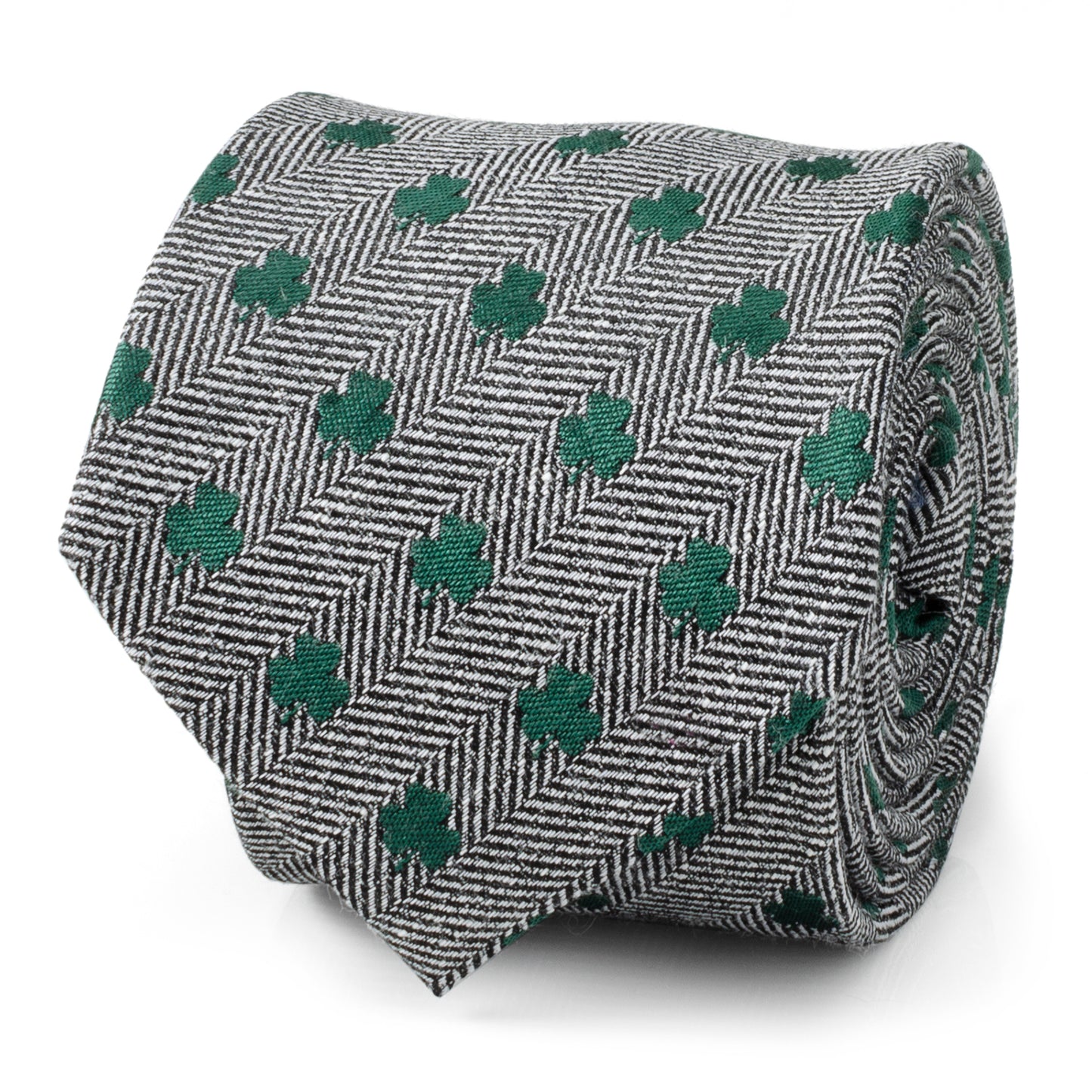 Herringbone Shamrock Men's Tie Image 1