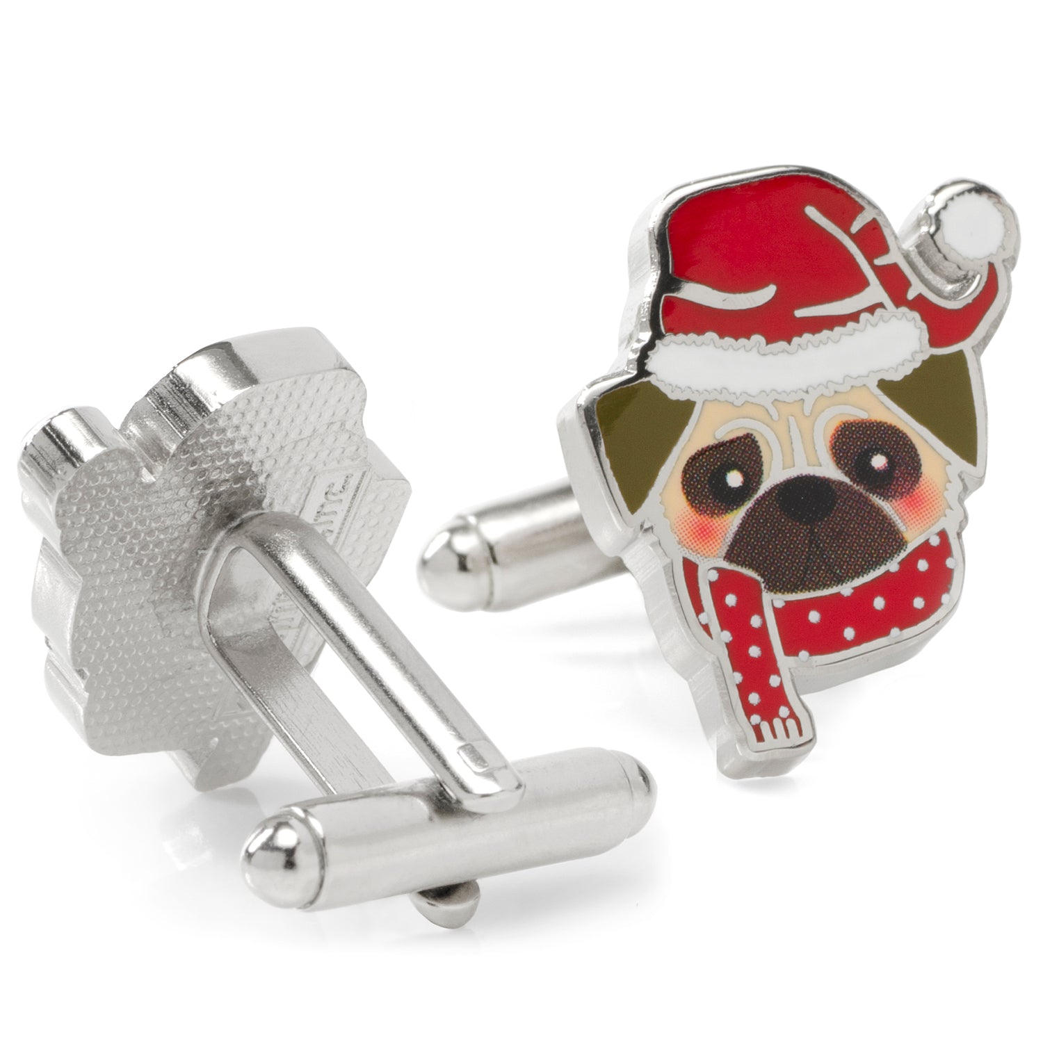 Santa Pug Cufflinks Image 2