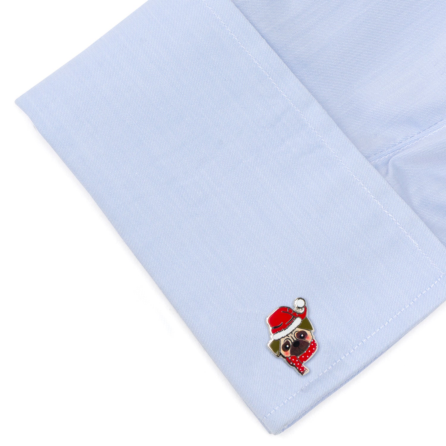 Santa Pug Cufflinks Image 3