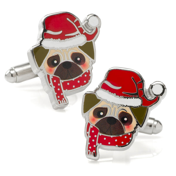 Santa Pug Cufflinks Image 1