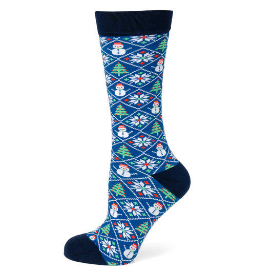 Sweater Weather Blue Men's Socks Image 1