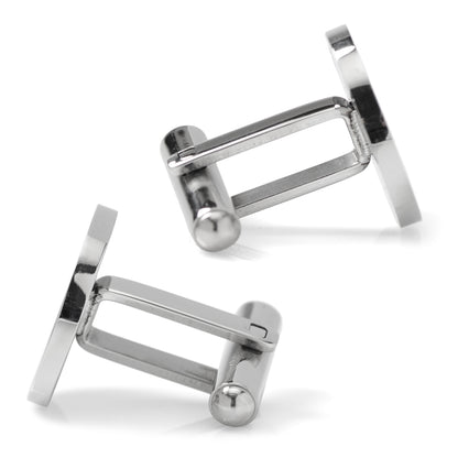 Stainless Steel Round Infinity Engravable Cufflinks Image 3