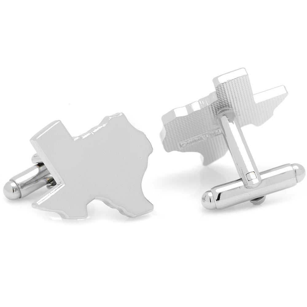 Silver Texas Cufflinks Image 2