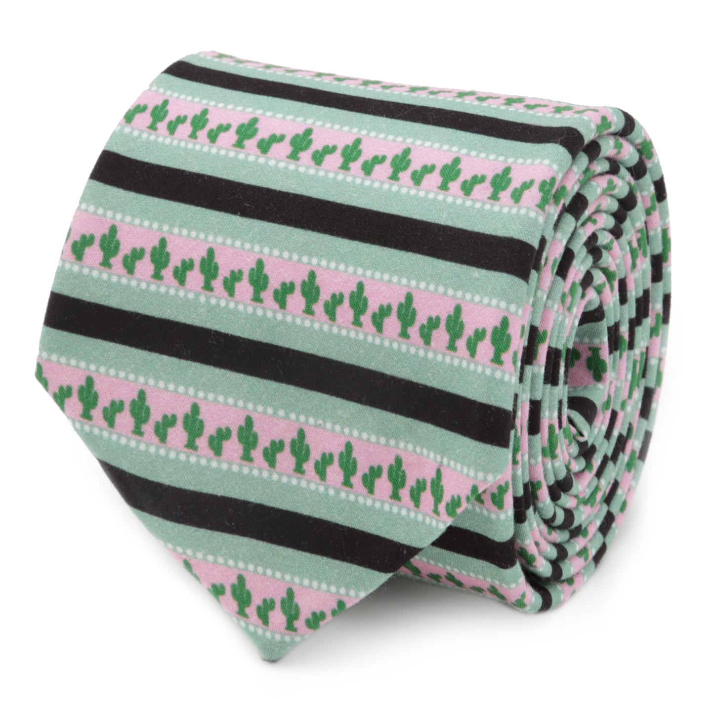 Cufflinks, Inc Texas Cactus Stripe Sage Men’s Tie Image 1