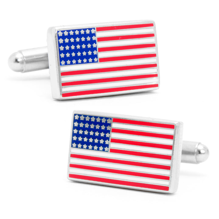 American Flag Cufflinks and Lapel Pin Gift Set Image 3