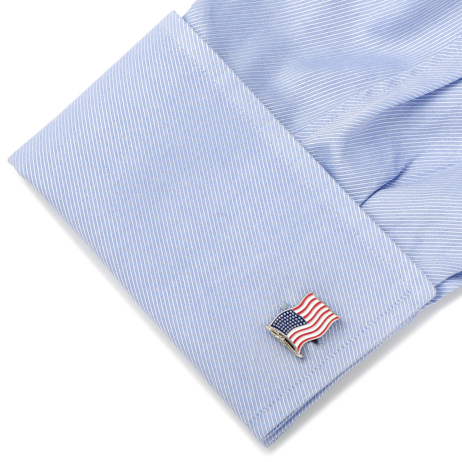 Waving American Flag Cufflinks Image 3