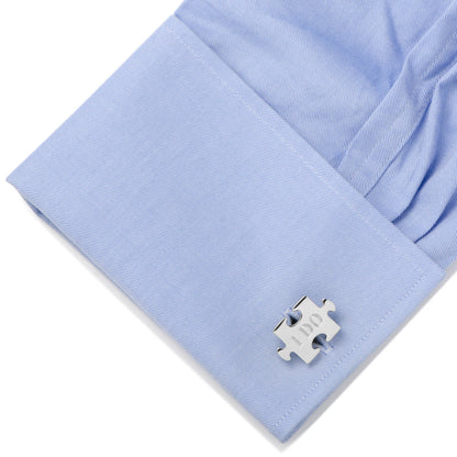 Wedding Puzzle Pieces Cufflinks Pair Image 3