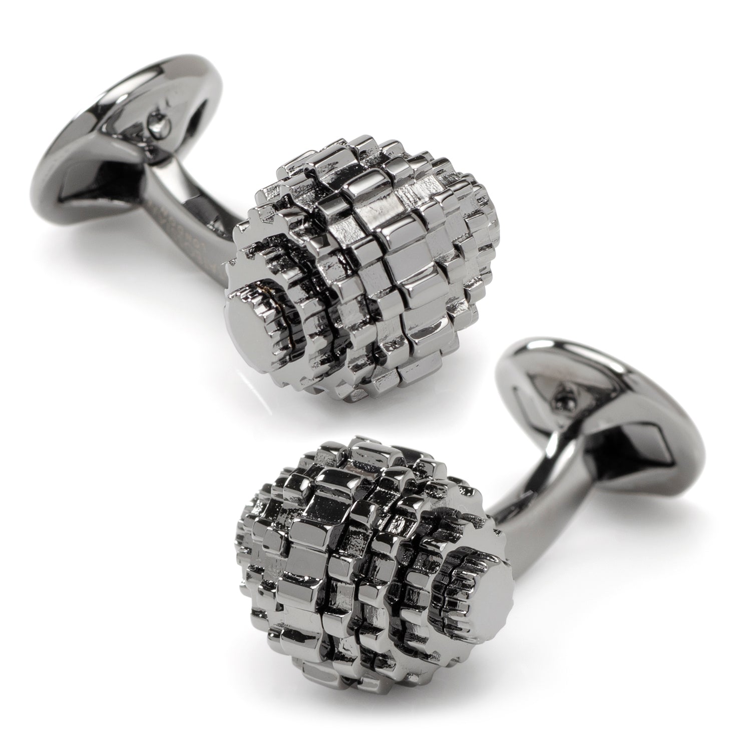 Moving Gunmetal Gear Cufflinks Image 1