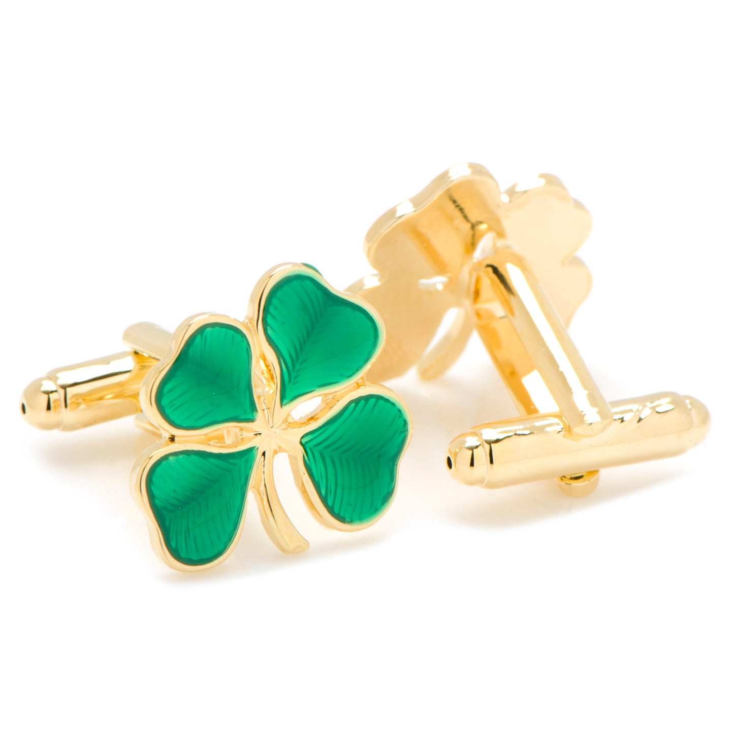 Green Shamrock Cufflinks Image 2