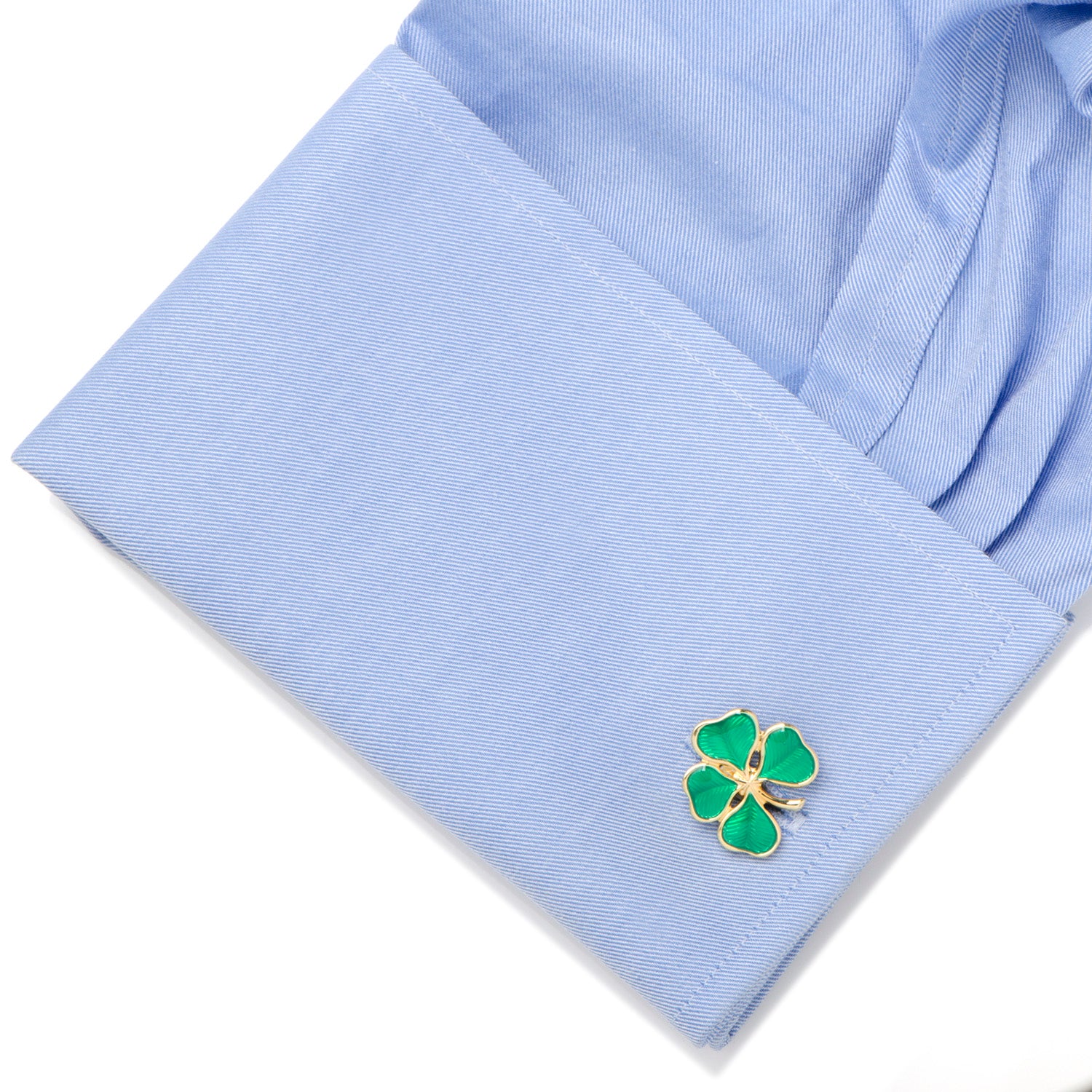 Green Shamrock Cufflinks Image 3