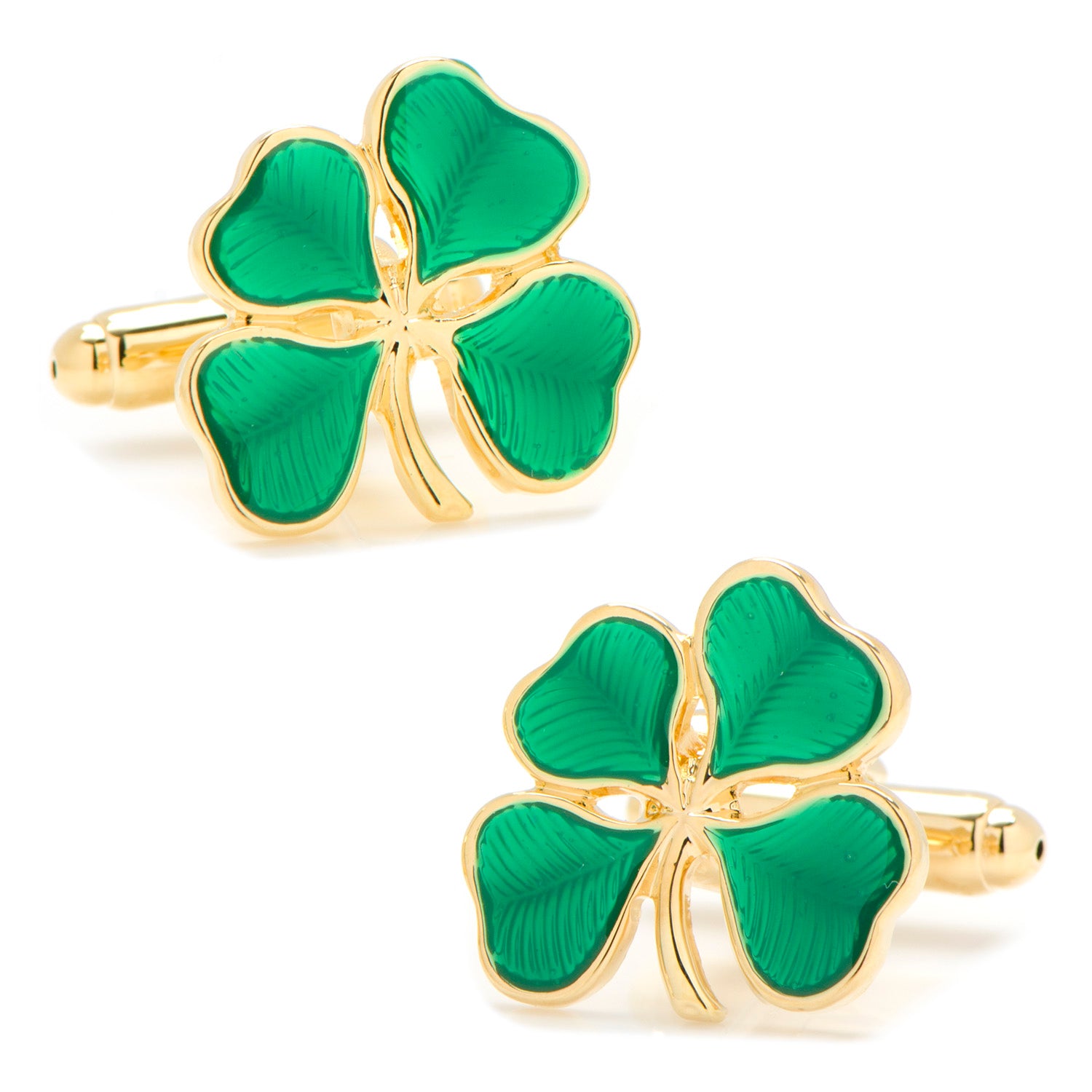 Green Shamrock Cufflinks Image 1