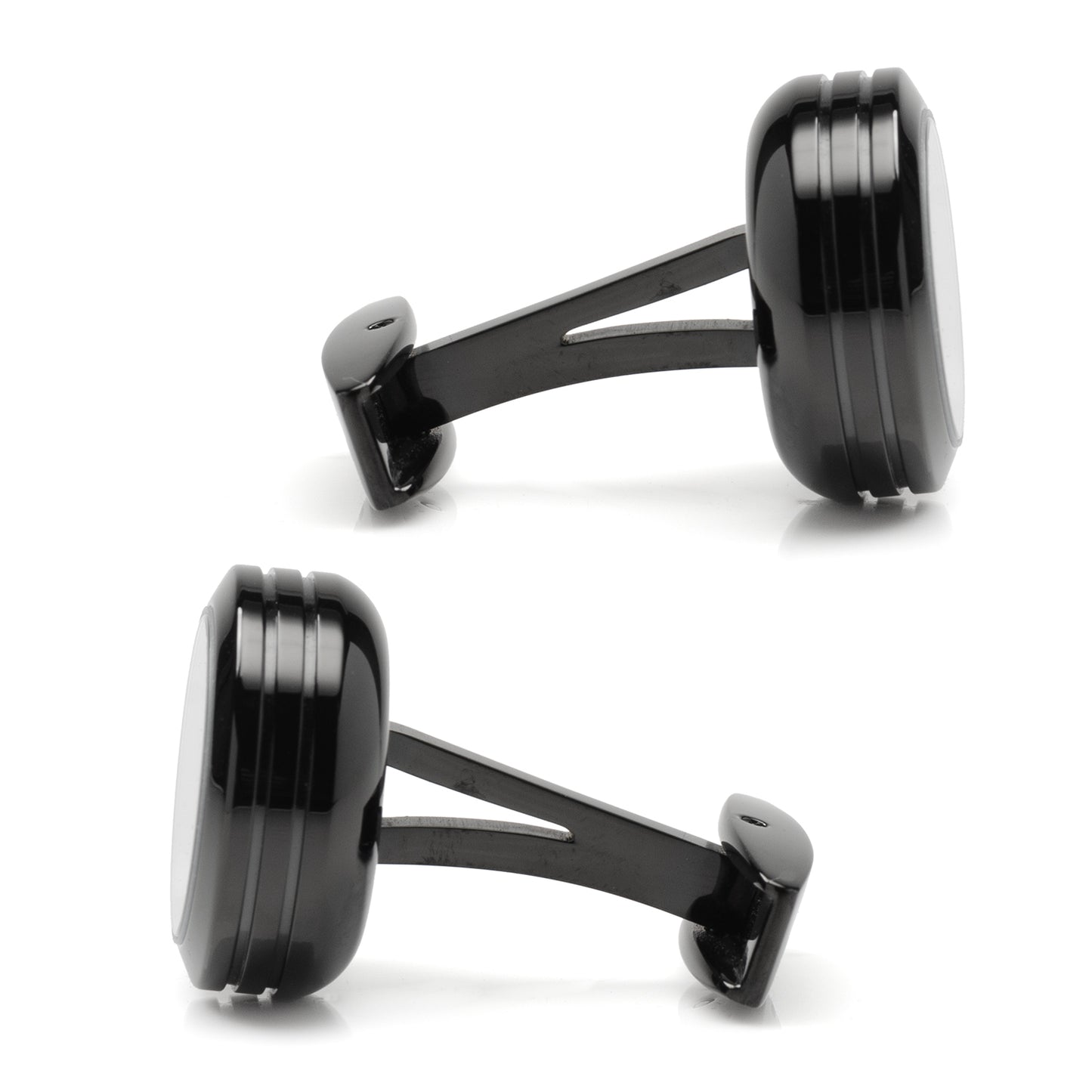 Black PVD "Planet" Cufflinks Image 4