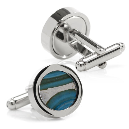 Car Engine Gasket Cufflinks in Marble Swirl Image 2