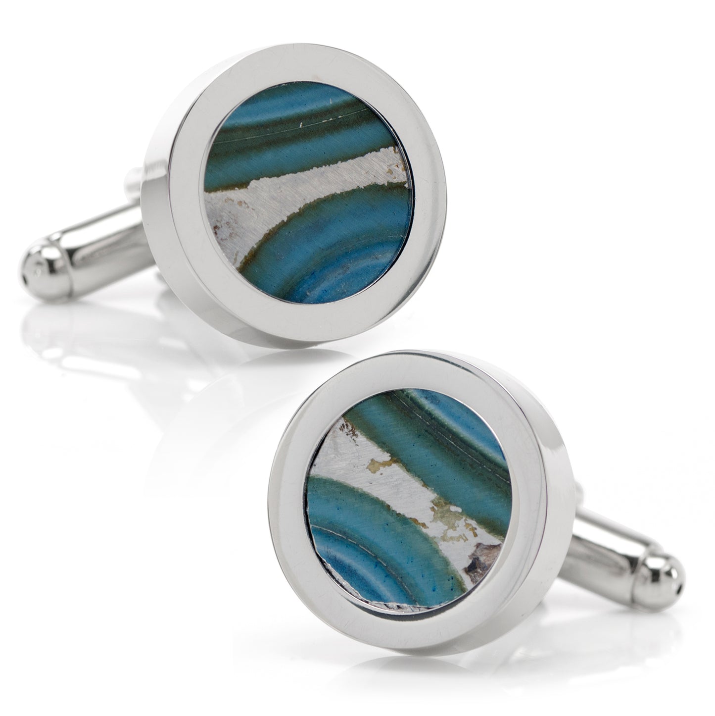 Car Engine Gasket Cufflinks in Marble Swirl Image 1