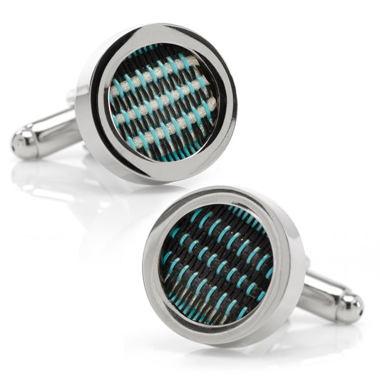 Classic Car Fabric Cufflinks Image 1