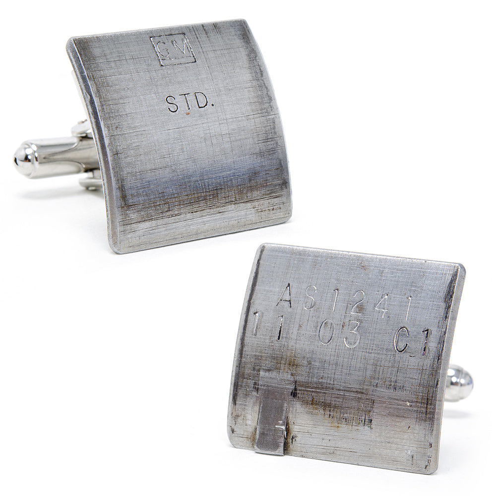 GM Silver Car Bearing Cufflinks Image 1