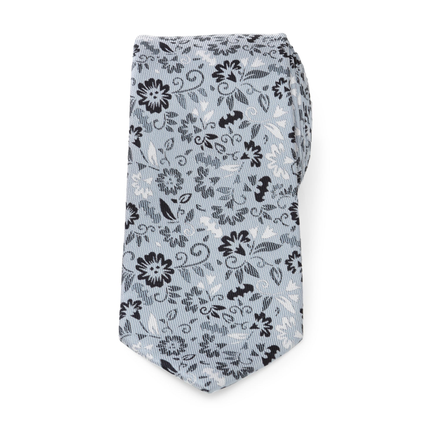 Batman Patterned Floral Blue Men's Tie Image 3