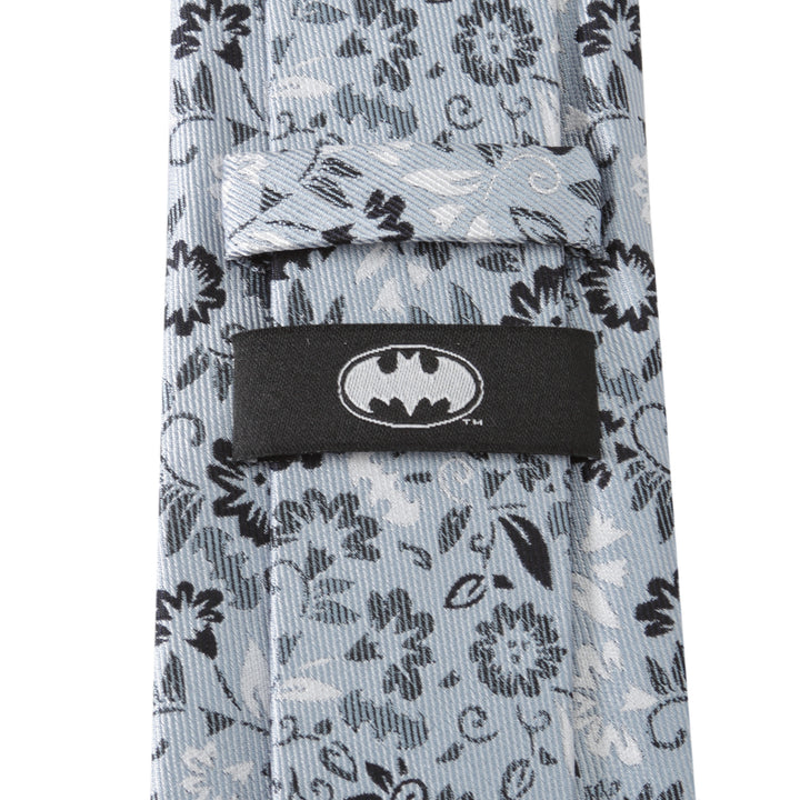 Batman Patterned Floral Blue Men's Tie Image 5