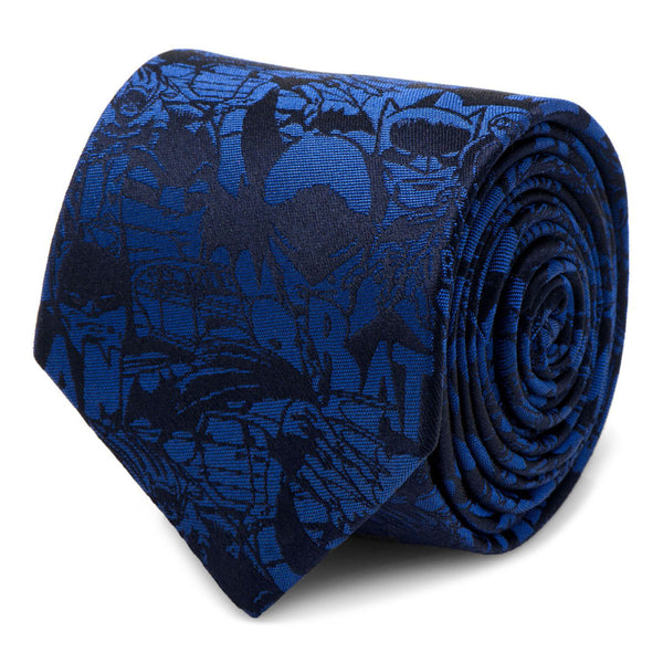 Blue Batman Comic Tie Image 1