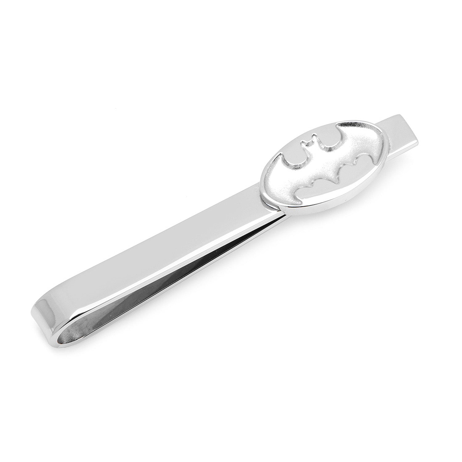 Stainless Steel Batman Recessed Shield Tie Bar Image 1