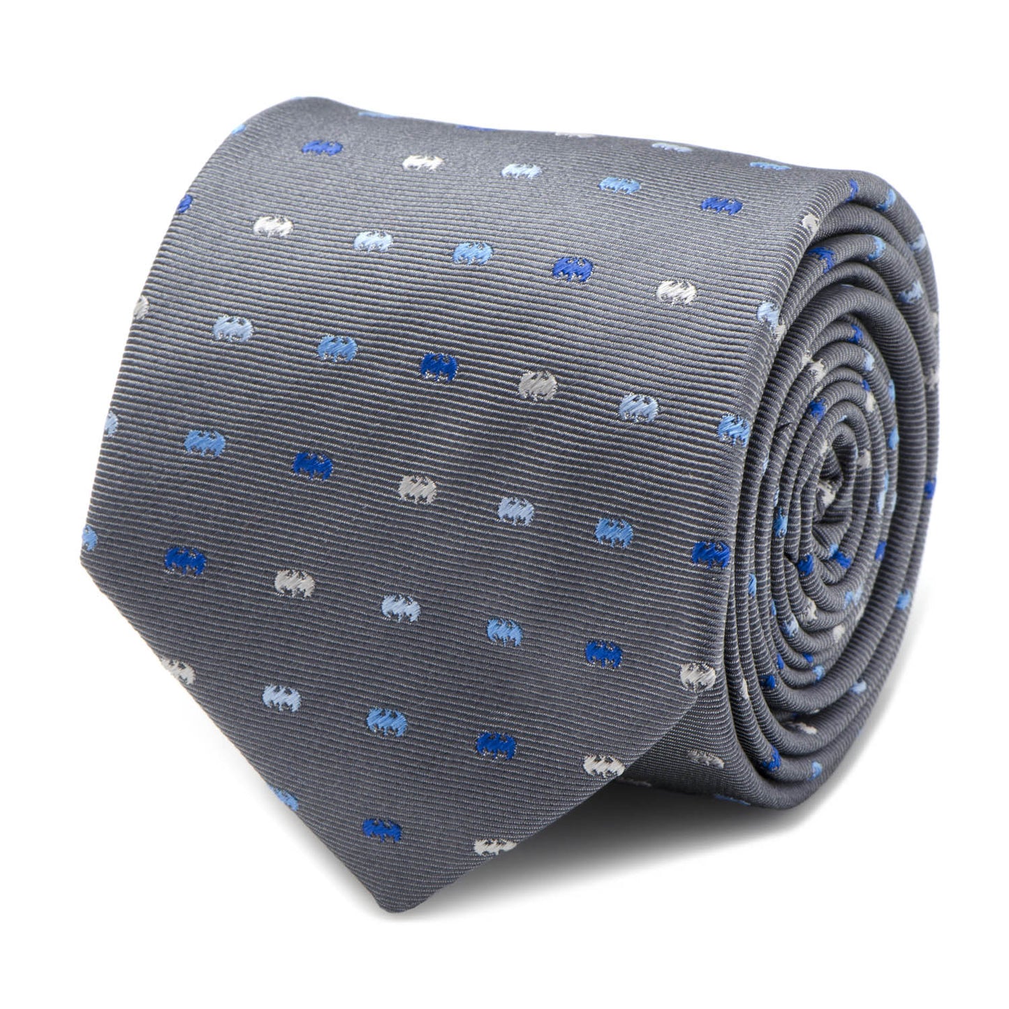 Batman Icon Gray Mens Tie Image 1