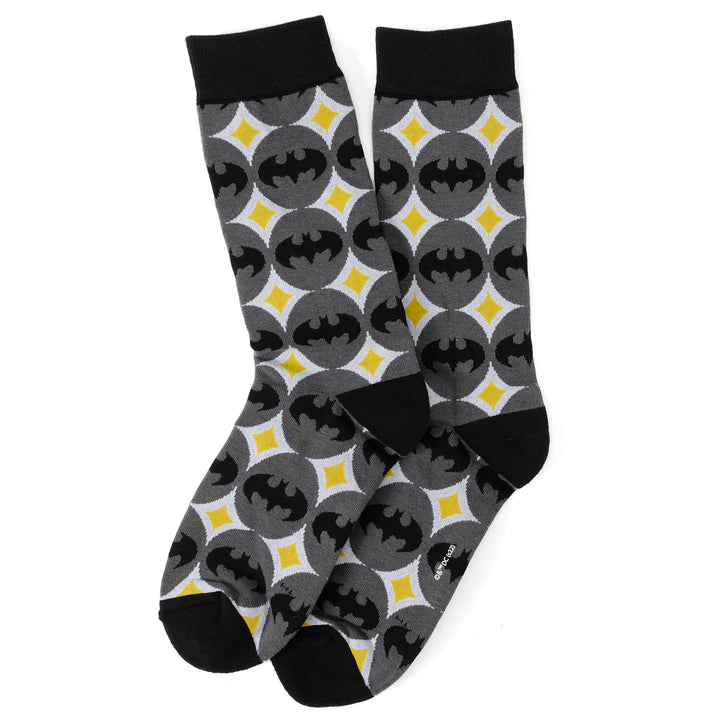 DC Comics - Batman Circle Gray Black Men's Socks Image 2