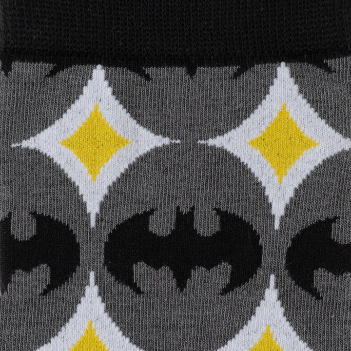 DC Comics - Batman Circle Gray Black Men's Socks Image 3