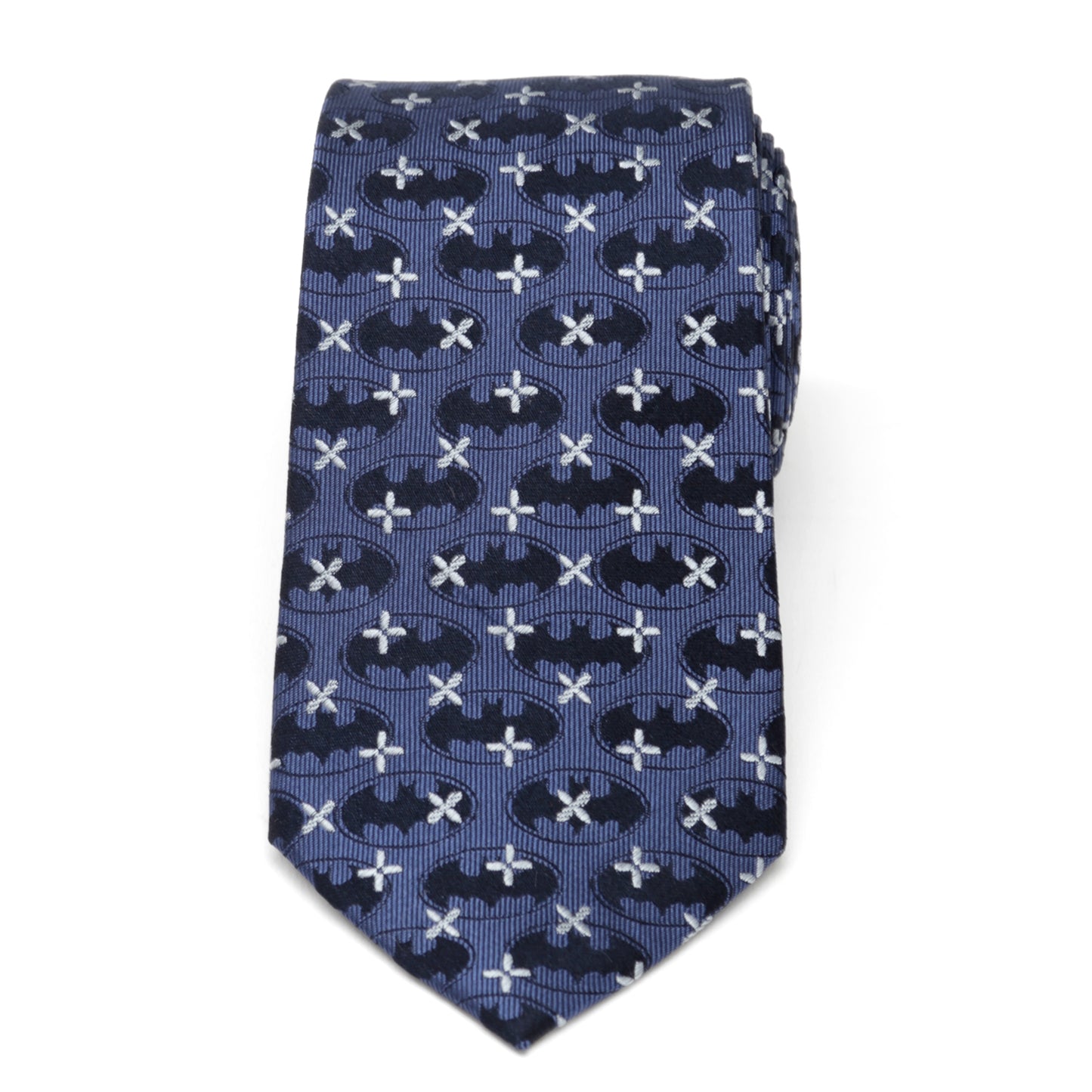 Batman Cross Blue Silk Men's Tie Image 3