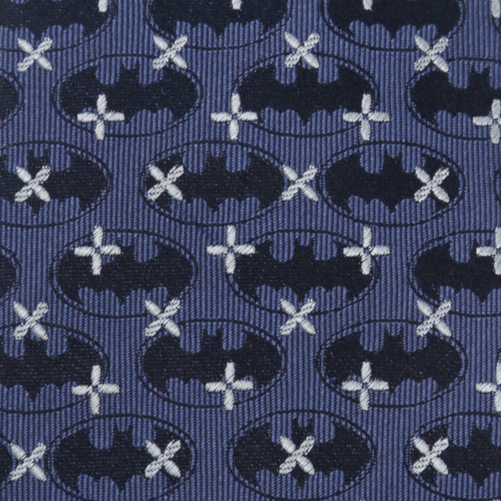 Batman Cross Blue Silk Men's Tie Image 5