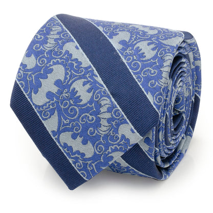 Batman Multi Emblem Blue Men's Tie Image 1