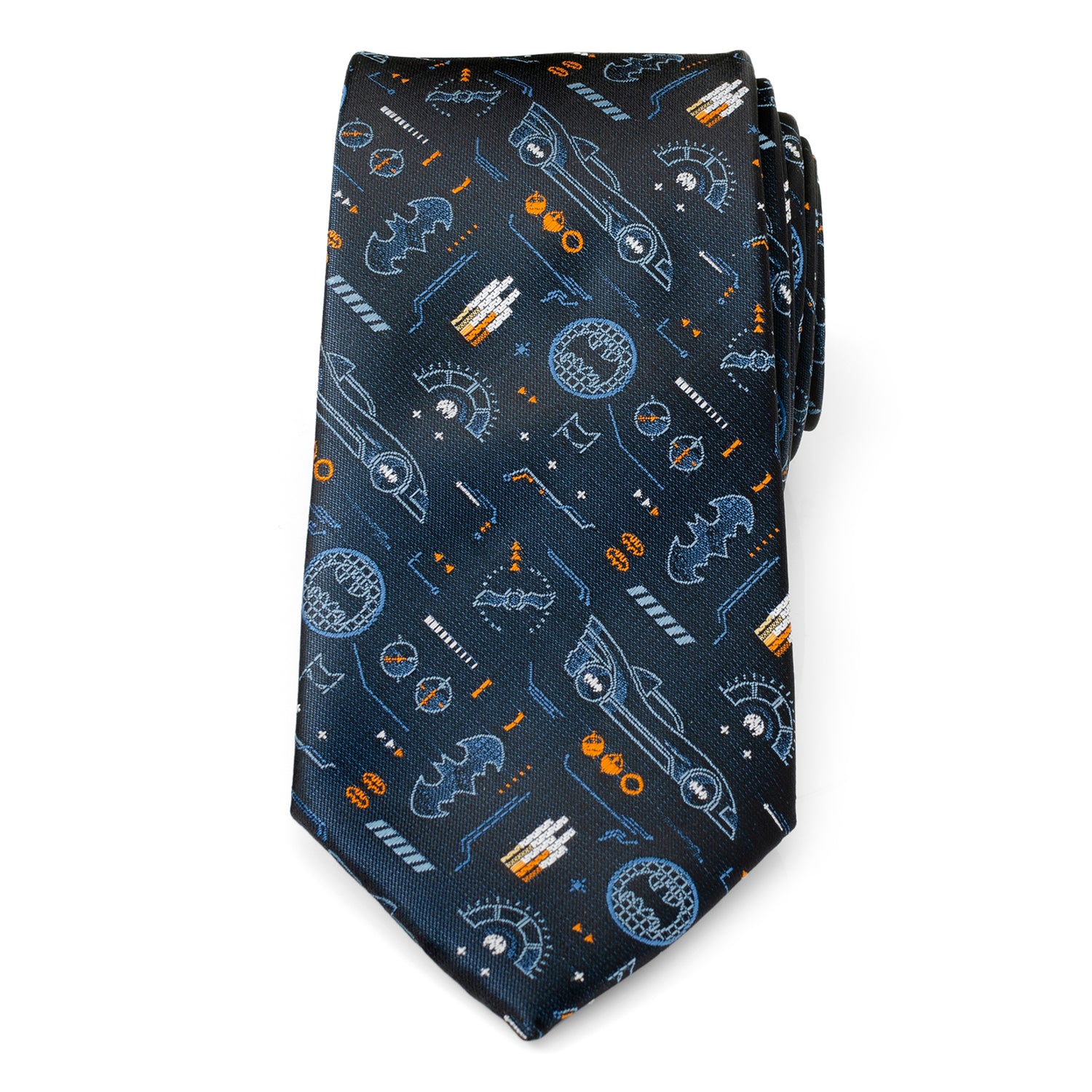 Batman Batmobile Black Men's Tie Image 3