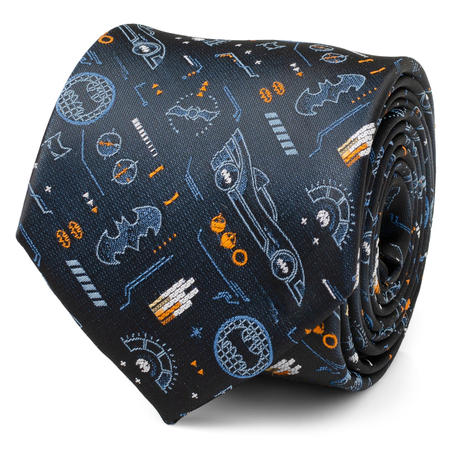 Batman Batmobile Black Men's Tie Image 1