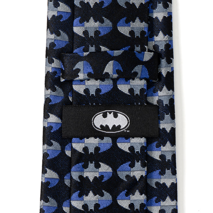 Batman Blue Blocked Black Men's Tie Image 5