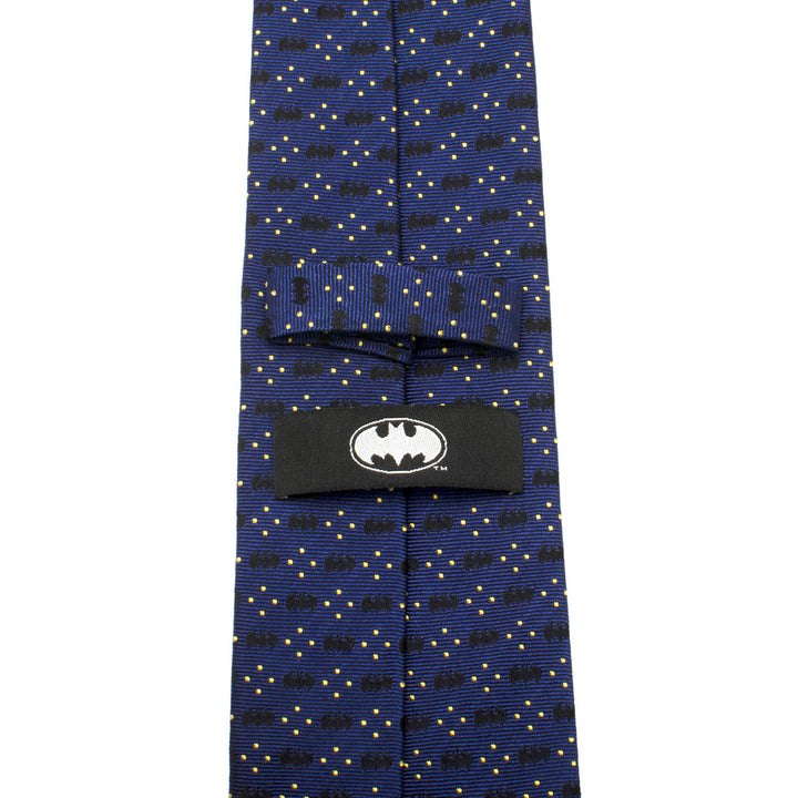 Batman Icon Diamond Dot Navy Mens Tie Image 4