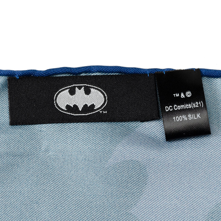 Batman Multi Motif Blue Pocket Square Image 4