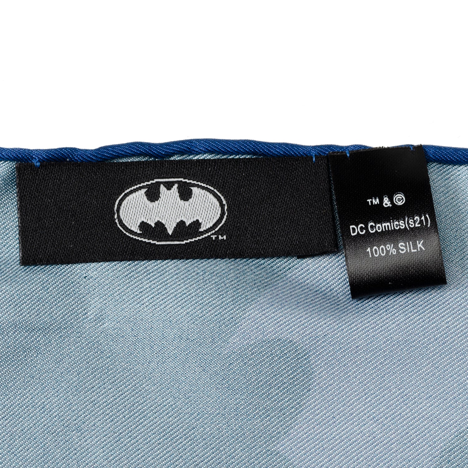 Batman Multi Motif Blue Pocket Square Image 4