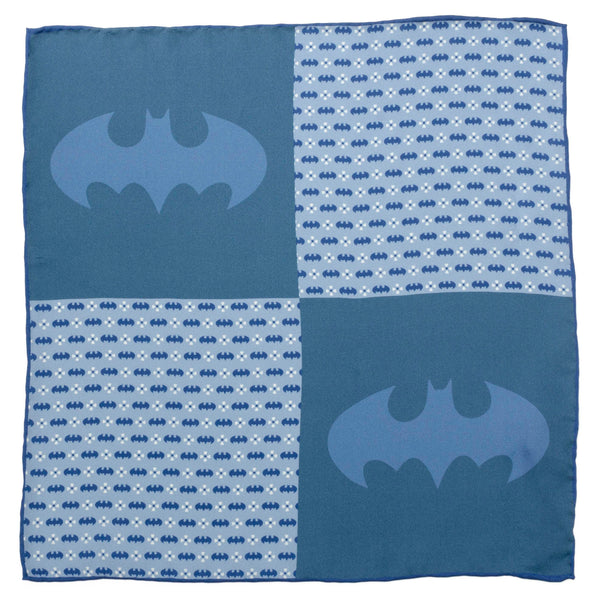 Batman Multi Motif Blue Pocket Square Image 1