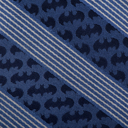 Batman Pinstripe Navy Tie Image 5