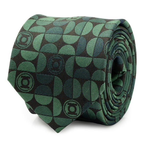 Green Lantern Charcoal Men's Tie Image 1