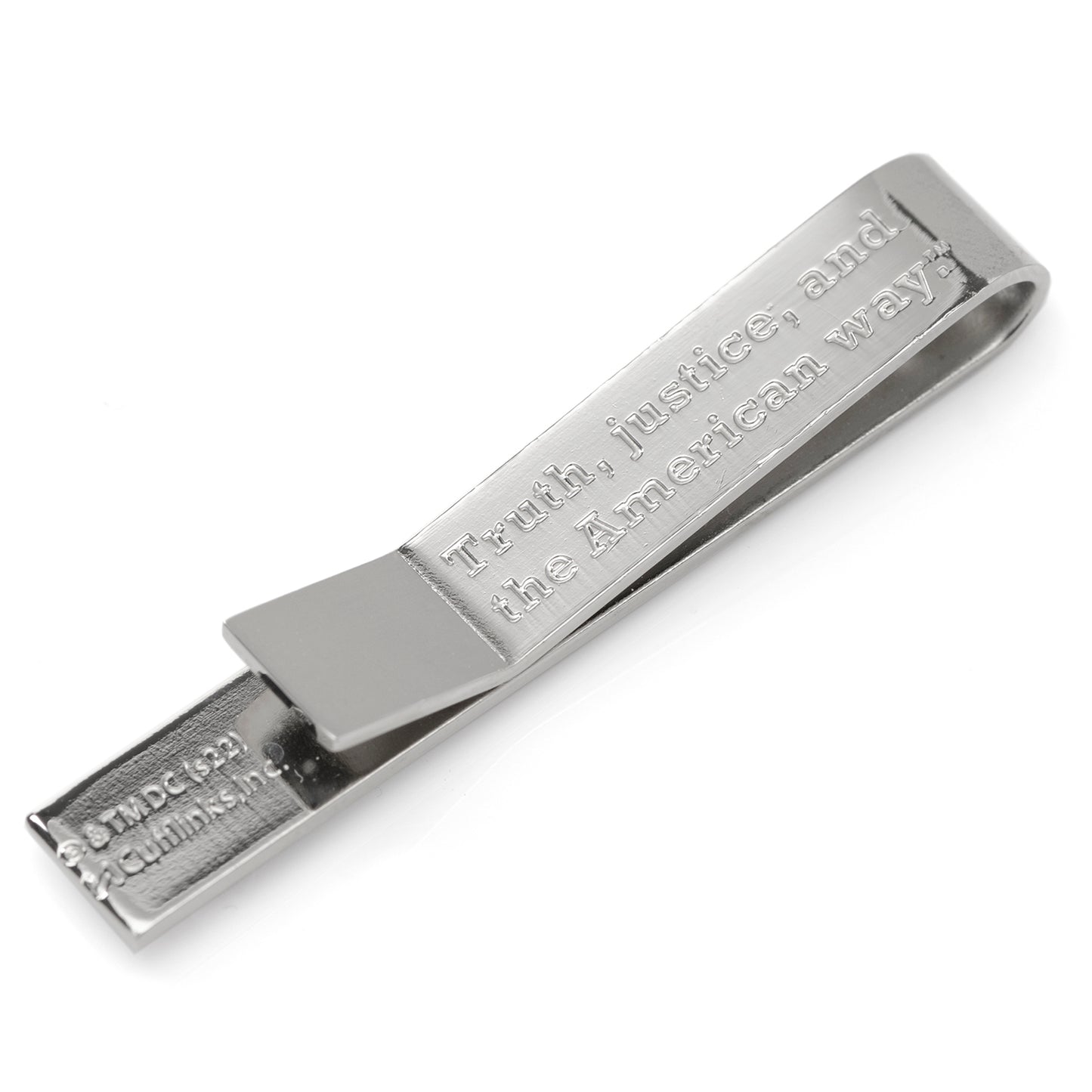 Superman Hidden Message Silver Tie Bar Image 4