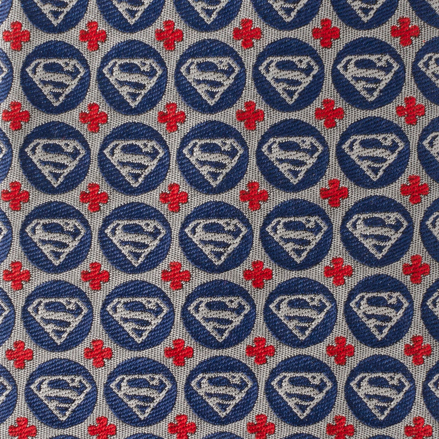 Superman Shield Motif Gray Men's Tie Image 4