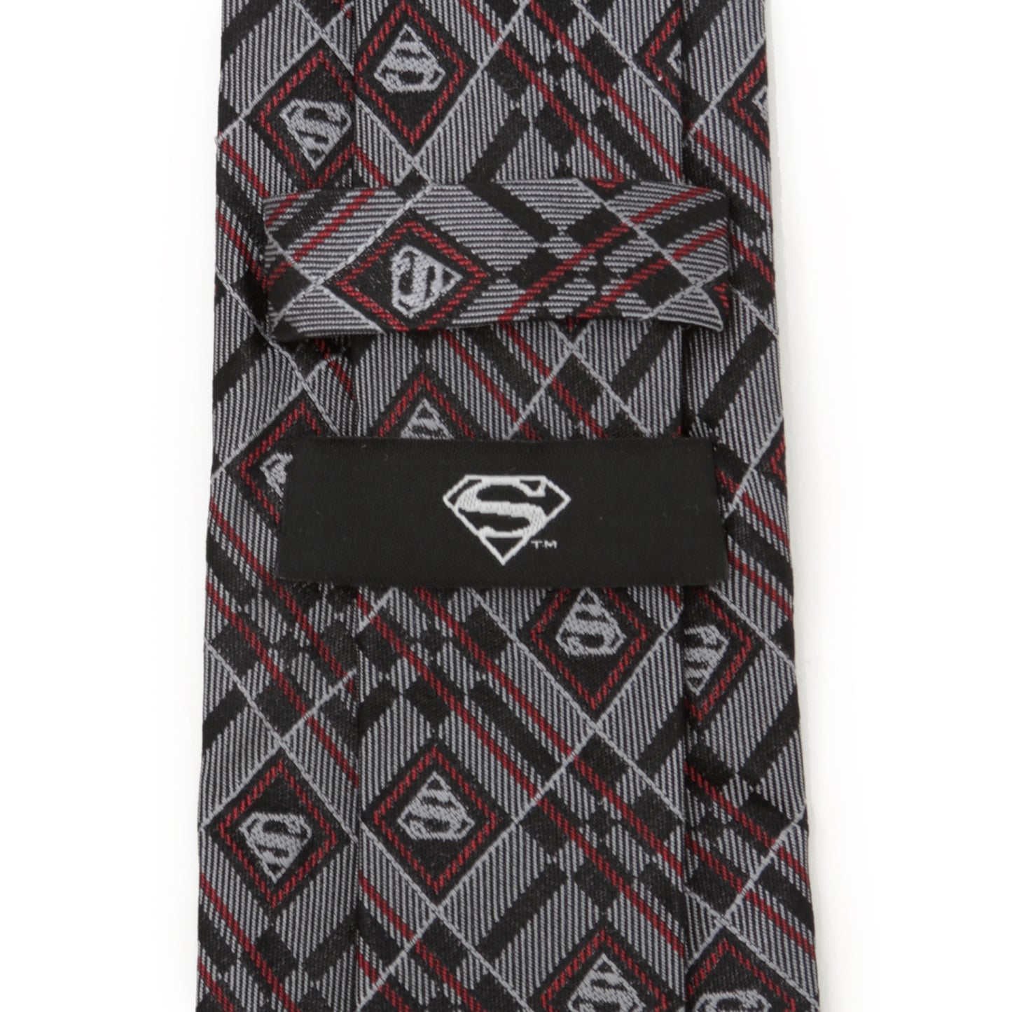 Superman Geometric Gray Silk Men's Tie Image 4