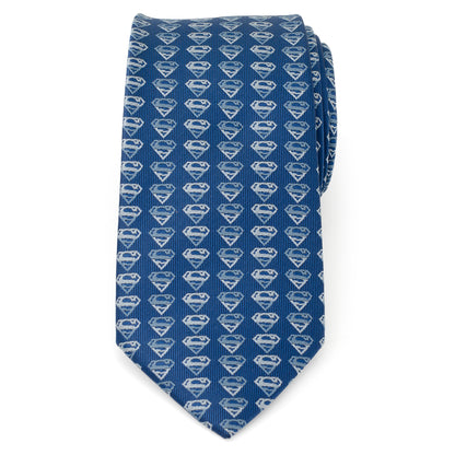 DC Comics - Superman Silhouette Blue Men's Tie Image 3