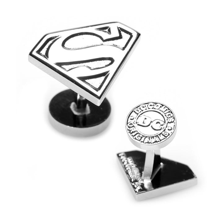 Silver Superman Shield Cufflinks Image 3