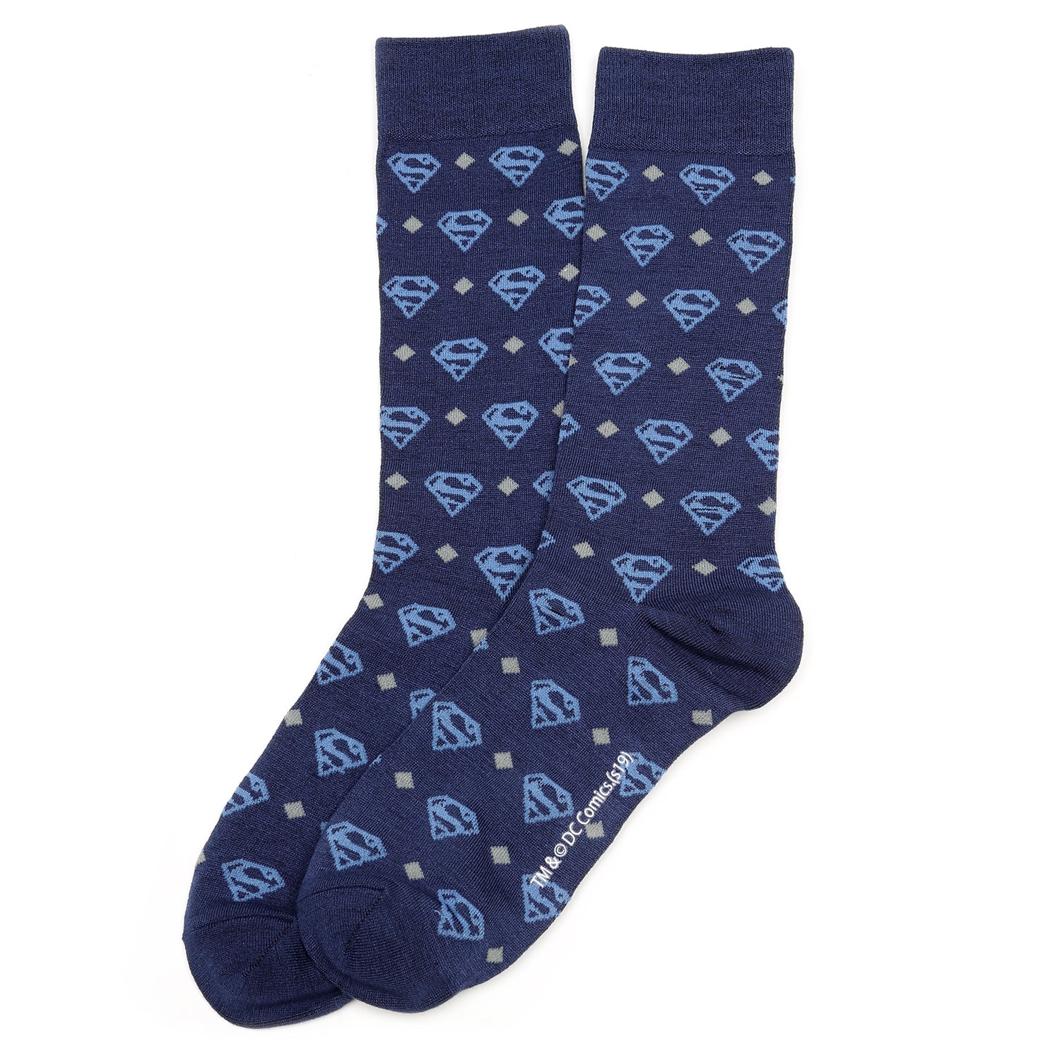 Superman Diamond Navy Socks Image 2