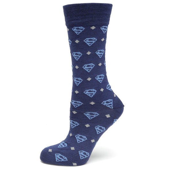 Superman Diamond Navy Socks Image 1