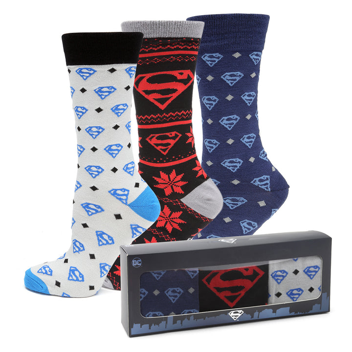Superman 3 Pair Sock Gift Set Image 2