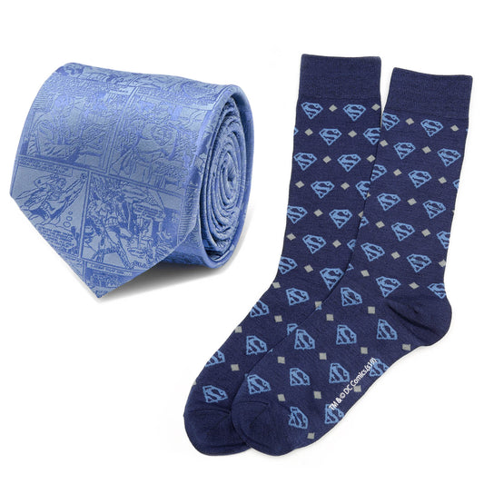 Superman Tie and Sock Gift Set Image 1